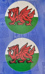 Wales Flag Twin Sticker|Sticri Baner Cymru