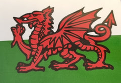 Wales Dragon Flag Sticker|Sticr Bach Baner Cymru