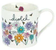 Diolch Ceramic Mug|Mwg Diolch