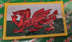 Wales Flag Embroidered Badge |Bathodyn Cymru Wedi Frodweithio