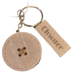 Chwaer Button Keyring  | Cylch Allweddi Botwm Chwaer