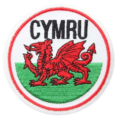 Embroidered Cymru Flag Patch|Bathodyn Cymru