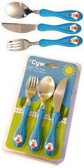 Cyw Fork, Knife & Spoon Set|Set Cyllell, Fforc a Llwy Cyw