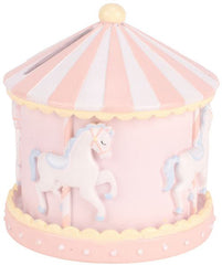 11cm Pink Baby Carousel Money Box|Cadw-mi-gei Pinc