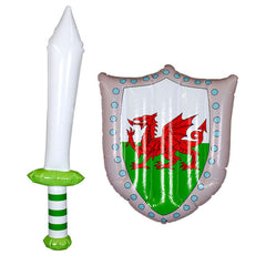 Inflatable Wales Flag Shield and Sword|Tarian a Chleddyf Baner Cymru