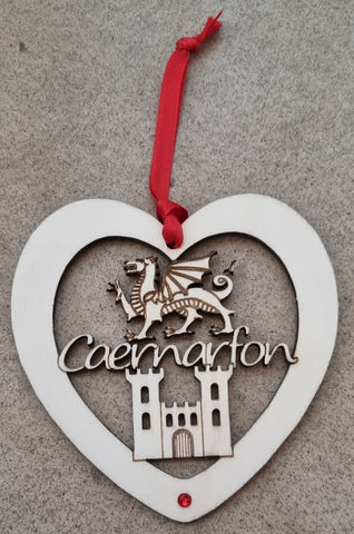 Caernarfon Cut Out Heart|Calon Bren Caernarfon