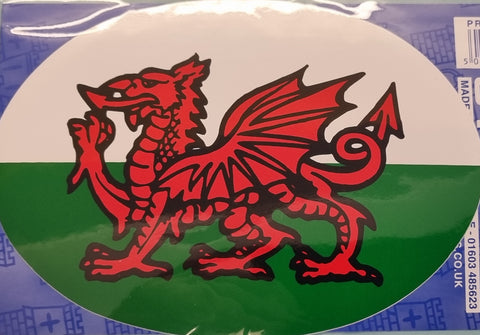 Oval Dragon Sticker