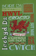 Welsh Words Tea Towel|Llian Sychu Llestri