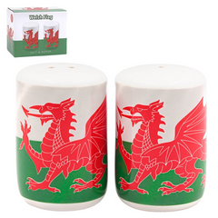 Wales Dragon Salt & Pepper Set | Set Halen & Pupur Draig Goch