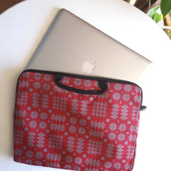Red Coloured Design Laptop Carry Case|Bag Gliniadur (Coch)