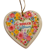Addurn Diolch Athrawes Hanging Heart 5016886011202
