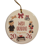 Wedi Graddio Hanging Decoration (Red)| Addurn Wedi Graddio (Coch)