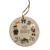 Addurn Wedi Graddio Du Black Ceramic Hanger