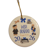 Addurn Glas Wedi Graddio Blue Hanger, 5016886018201