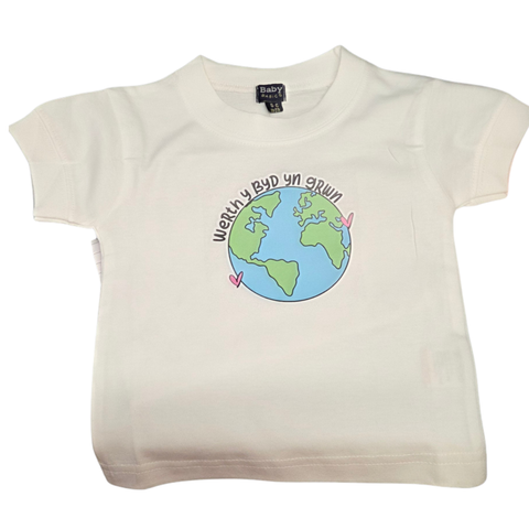 Werth y Byd yn Grwn T-shirt|Crys-t Werth y Byd yn Grwn