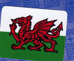 Wales Flag Sticker|Sticer Bach Baner Cymru