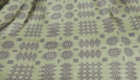 Welsh Tapestry Print Throw (Sage)|Planced Patrwm Carthen (Gwyrdd)