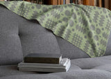 Welsh Tapestry Print Throw (Sage)|Planced Patrwm Carthen (Gwyrdd)