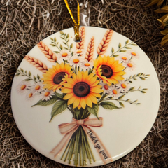 Diolch yn Fawr Hanging Decoration (Sunflowers)| Addurn Diolch yn Fawr Iawn