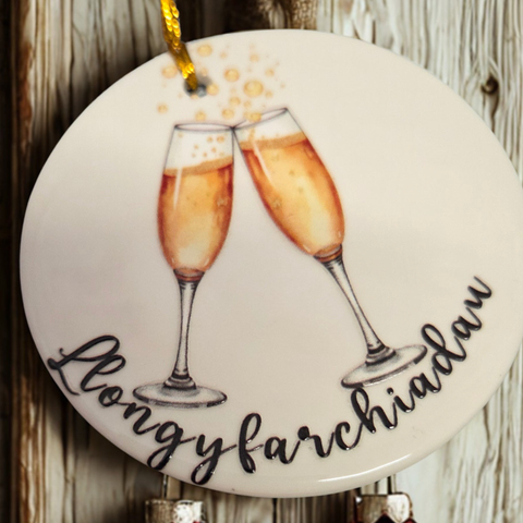 Llongyfarchiadau Hanging Decoration | Addurn Llongyfarchiadau