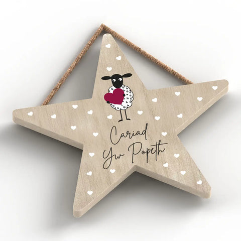 Cariad yw Popeth Hanging Plaque|Addurn Cariad yw Popeth