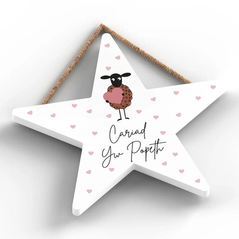 Cariad yw Popeth Hanging Plaque|Addurn Cariad yw Popeth