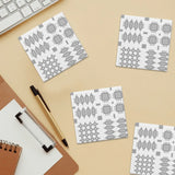 White & Grey Tapestry Print Coaster|Mat Diod Carthen (Gwyn & Llwyd)