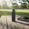 Tapestry Insullated Water Bottle (Black & Grey)|Potel Ddwr Cynllun Carthen (Du a Llwyd)