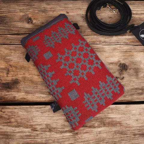 Phone Bag / Eye Glass Case (Red)|Bag Ffôn / Casun Sbectol (Coch)