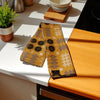 Mustard Welsh Tapestry Design Cotton Tea Towel|Llian Sychu Llestri Carthen (Mwstard)