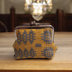 Mustard Vintage Style Coin Purse |Pwrs Patrwm Carthen (Mwstard)