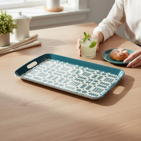 Welsh Tapestry Melamine Trays|Hambwrdd Cynllun Carthen