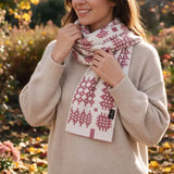 Pink Welsh Tapestry Design Scarf|Sgarff Cynllun Carthen Pinc 5016886108995