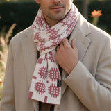 Pink Welsh Tapestry Design Scarf|Sgarff Cynllun Carthen Pinc 5016886108995