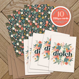 Diolch Mini Card (Pack)|Pecyn o gardiau Diolch