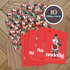 Nadolig Llawen Mini Card (Pack)|Pecyn o gardiau Nadolig Llawen