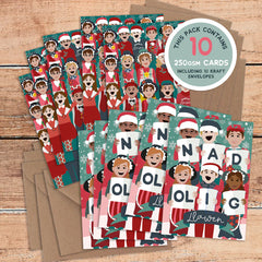 Nadolig Llawen Mini Card (Pack)|Pecyn o gardiau Nadolig Llawen