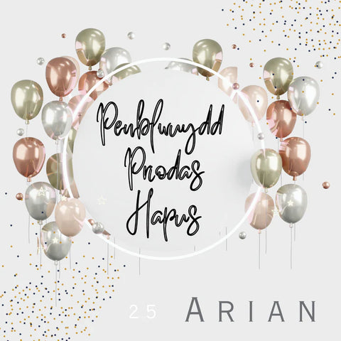 Penblwydd Priodas Hapus - Arian