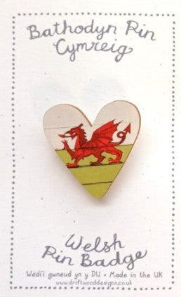 Welsh Flag Pin Badge|Bathodyn Pin Y Ddraig Goch