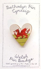 Welsh Flag Pin Badge|Bathodyn Pin Y Ddraig Goch
