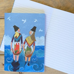 Paddling Welsh Ladies Small Lined Notebook|Llyfr Nodiadau Ledis Cymreig