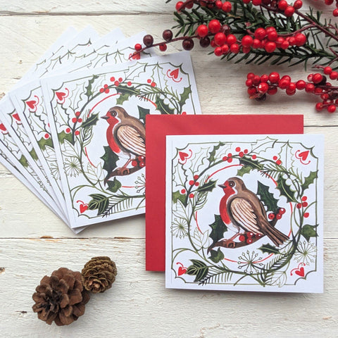 Robin and Holly Christmas Pack|Robin a Celyn (pecyn)