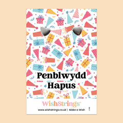 Penblwydd Hapus Heart Earrings|Clustdlysau Calon Penblwydd Hapus