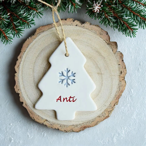 Anti - Handmade Ceramic Tree Decoration | Anti - Addurn Coeden Nadolig