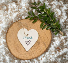 Ffrind - Handmade Ceramic Heart| Addurn Calon Ffrind