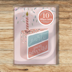Pink Cake Slice Mini Card (Pack)|Pecyn o gardiau Penblwydd bychan (pecyn)