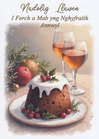 Nadolig Llawen i Ferch a Mab yng Nghyfraith Annwyl