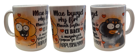 Mae Bywyd Rhy Fyr Mug|Mwg Mae Bywyd Rhy Fyr