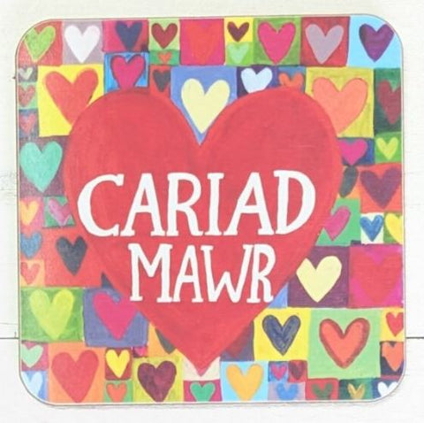 Cariad Mawr Coaster|Mat Diod Cariad Mawr