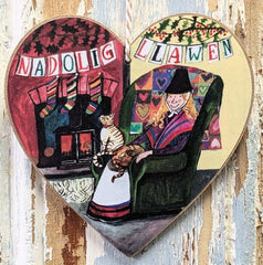 Nadolig Llawen Heart Decoration|Addurn Calon Nadolig Llawen